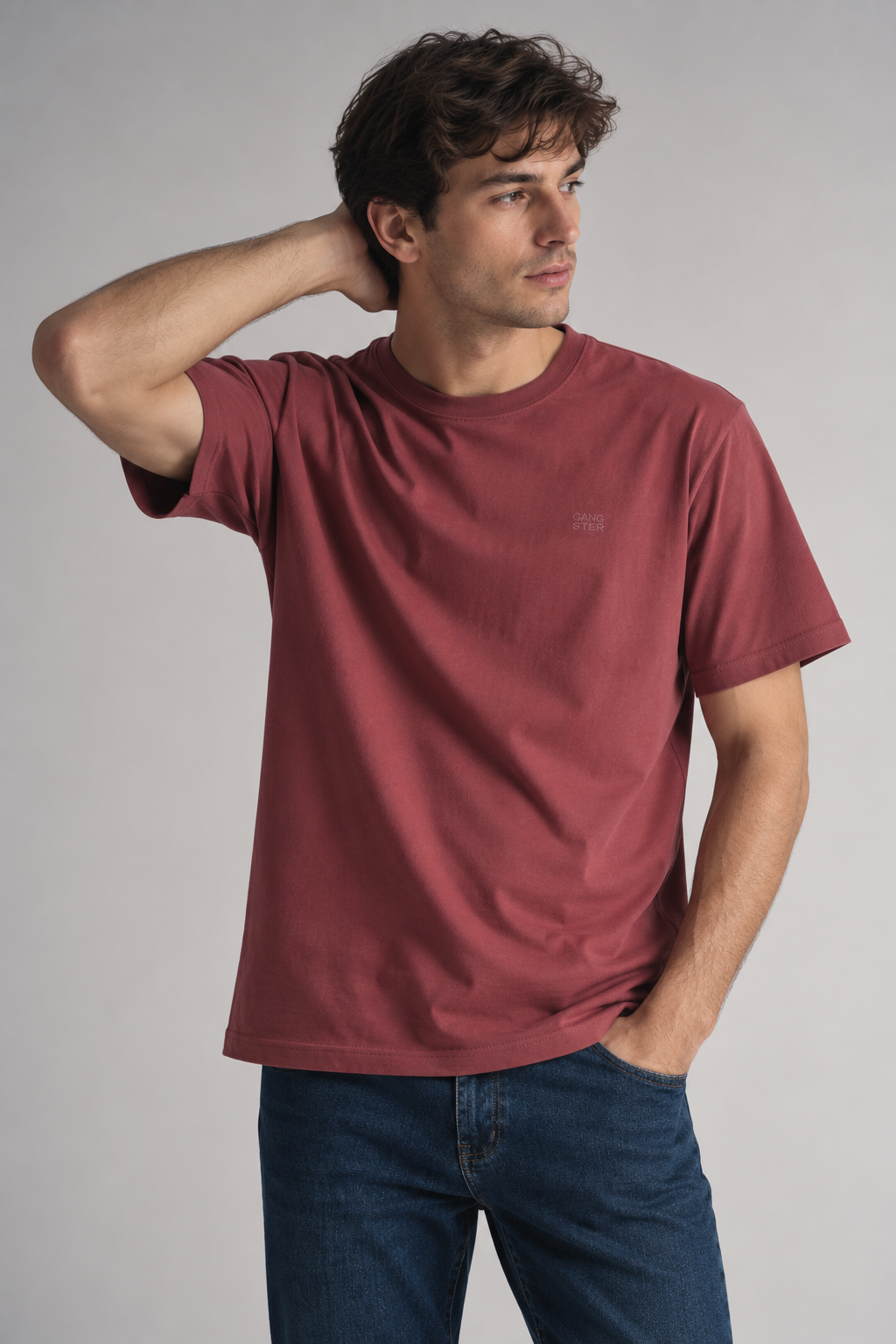 Plus Polera MC Basica Herald Vino