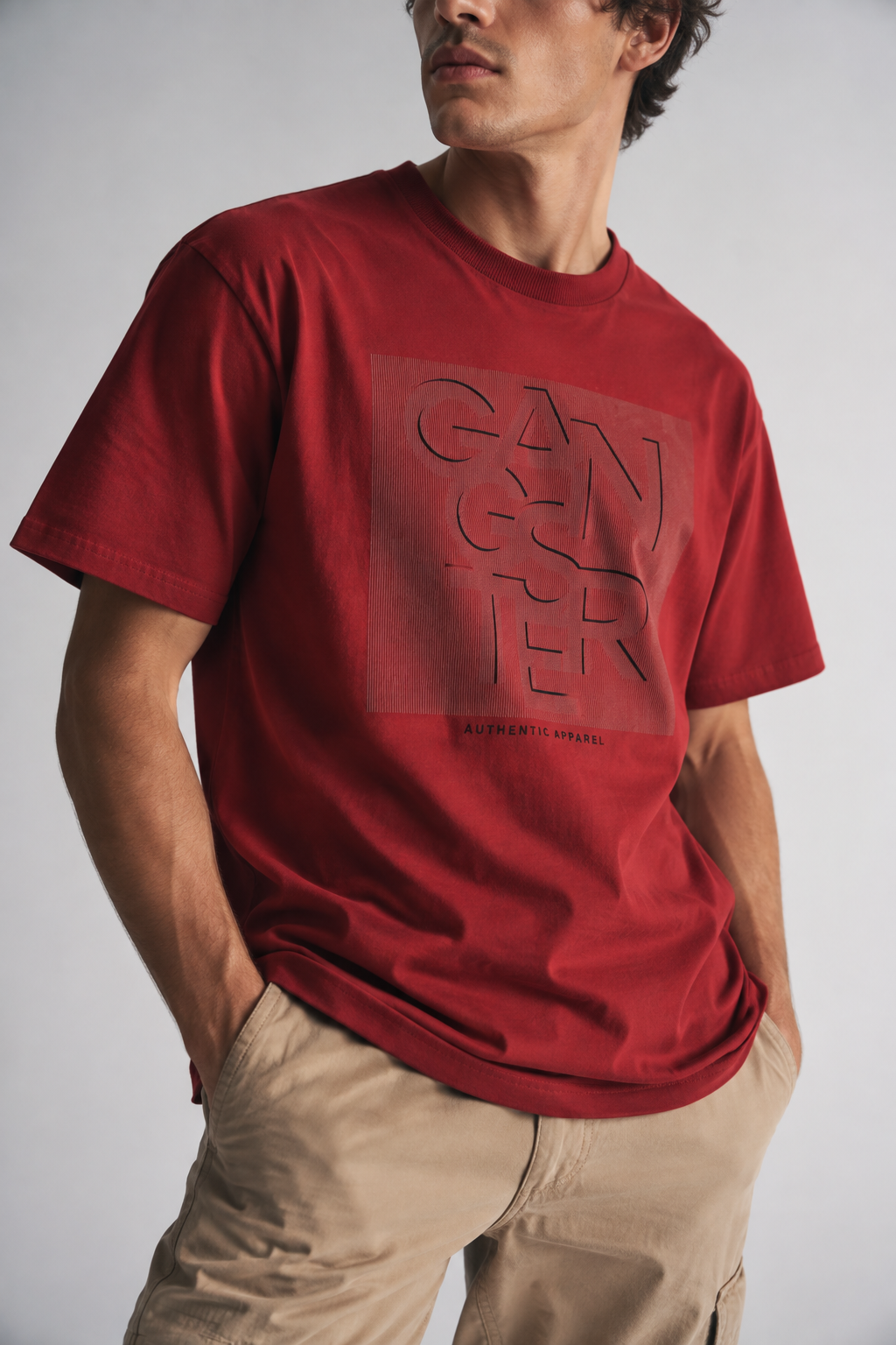 Plus Polera MC Basica Pacific Rojo