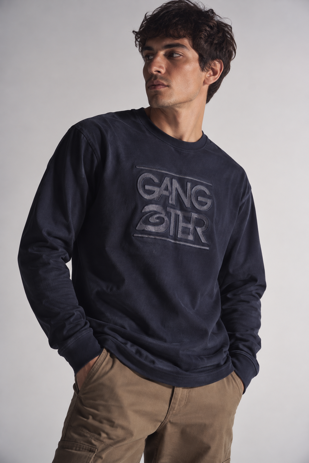 Polera ML Hope Azul Marino Gangster