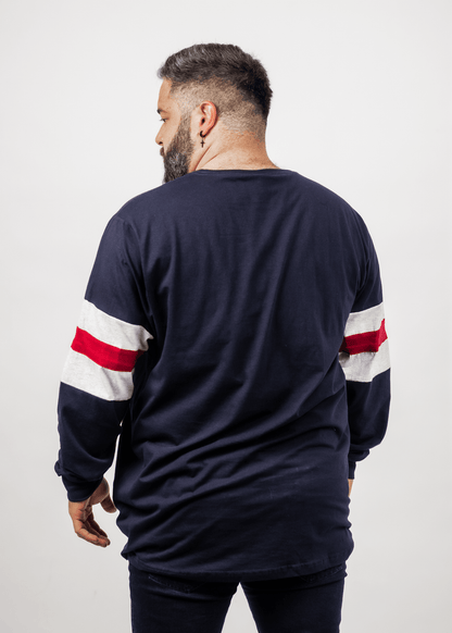 Plus Polera Manga Larga Cap Azul Marino Gangster - Gangster