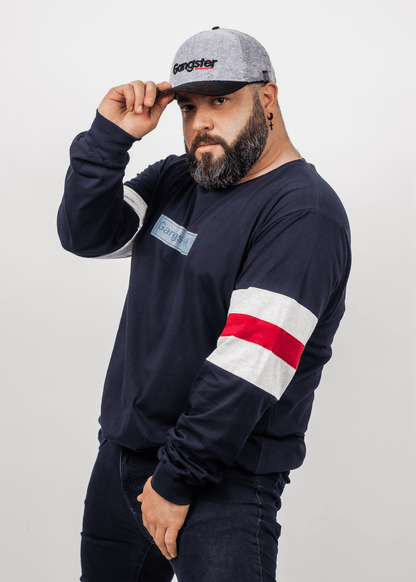 Plus Polera Manga Larga Cap Azul Marino Gangster - Gangster