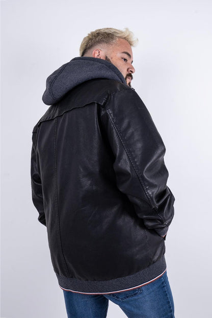 Chaqueta PU Leather Negro Gangster - Gangster
